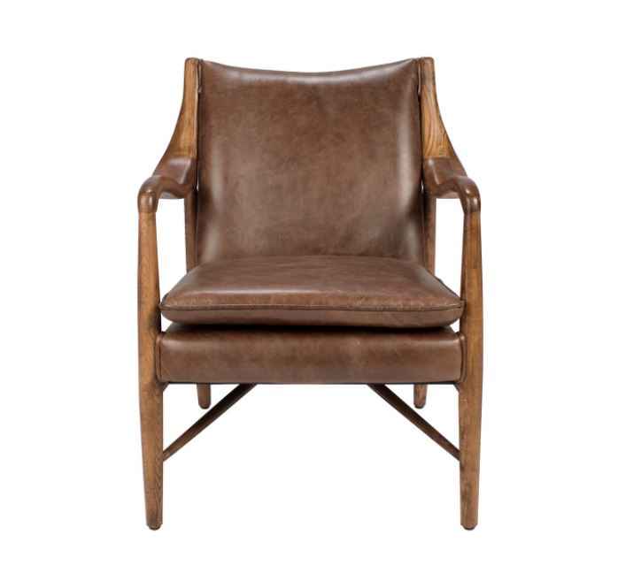 Kiannah Barrel Brown Arm Chair by Classic Home at Eve Furniture