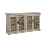 Kiara Light Honey Glass Door Accent Cabinet