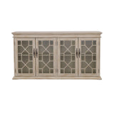 Kiara Light Honey Glass Door Accent Cabinet