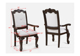 Kiera Coffee Brown and Beige Arm Chair, Set of 2 by Crown Mark at Eve Furniture
