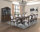 Kiera Coffee Brown and Beige Arm Chair, Set of 2 by Crown Mark at Eve Furniture