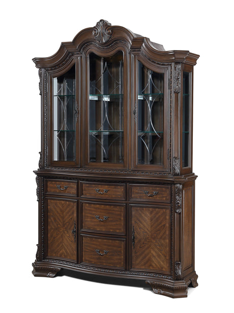 Kiera Coffee Brown China Cabinet by Crown Mark at Eve Furniture