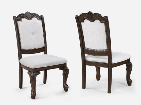 Kiera Coffee Brown Formal Extendable Dining Set by Crown Mark at Eve Furniture