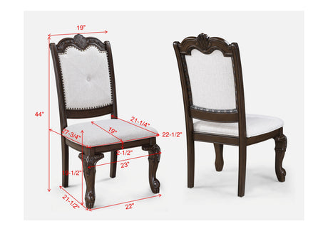 Kiera Coffee Brown Formal Extendable Dining Set by Crown Mark at Eve Furniture