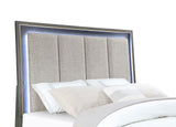 Kieran Grey 4-Piece Queen Bedroom Set with Upholstered LED Headboard