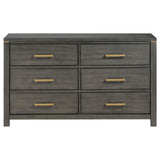 Kieran 6-drawer Bedroom Dresser Grey