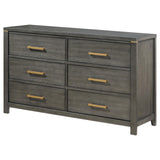 Kieran 6-drawer Bedroom Dresser Grey