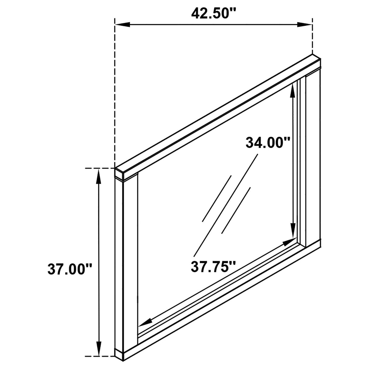 Kieran Dresser Mirror Grey