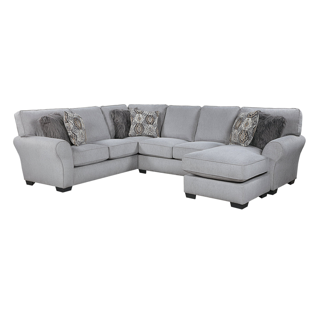 Kieran Gray 2-Piece Reversible Sectional by Homelegance at Eve Furniture