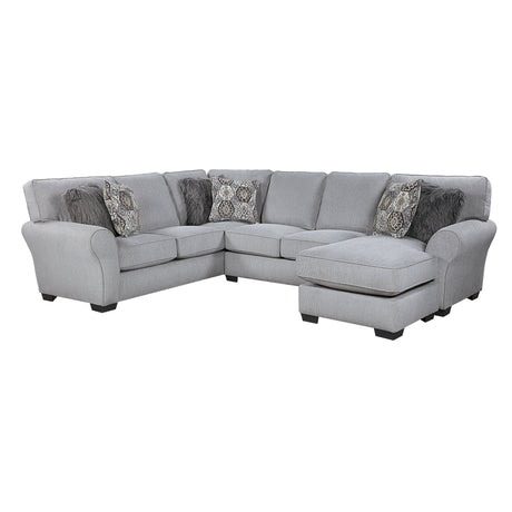 Kieran Gray 2-Piece Reversible Sectional by Homelegance at Eve Furniture