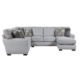 Kieran Gray 2-Piece Reversible Sectional by Homelegance at Eve Furniture