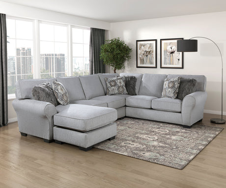 Kieran Gray 2-Piece Reversible Sectional by Homelegance at Eve Furniture