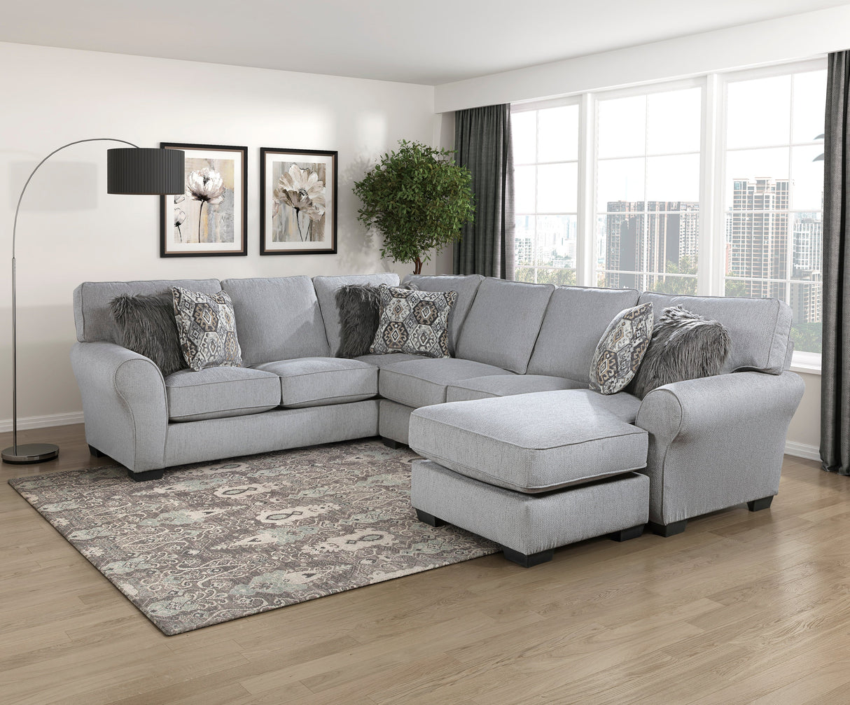 Kieran Gray 2-Piece Reversible Sectional by Homelegance at Eve Furniture