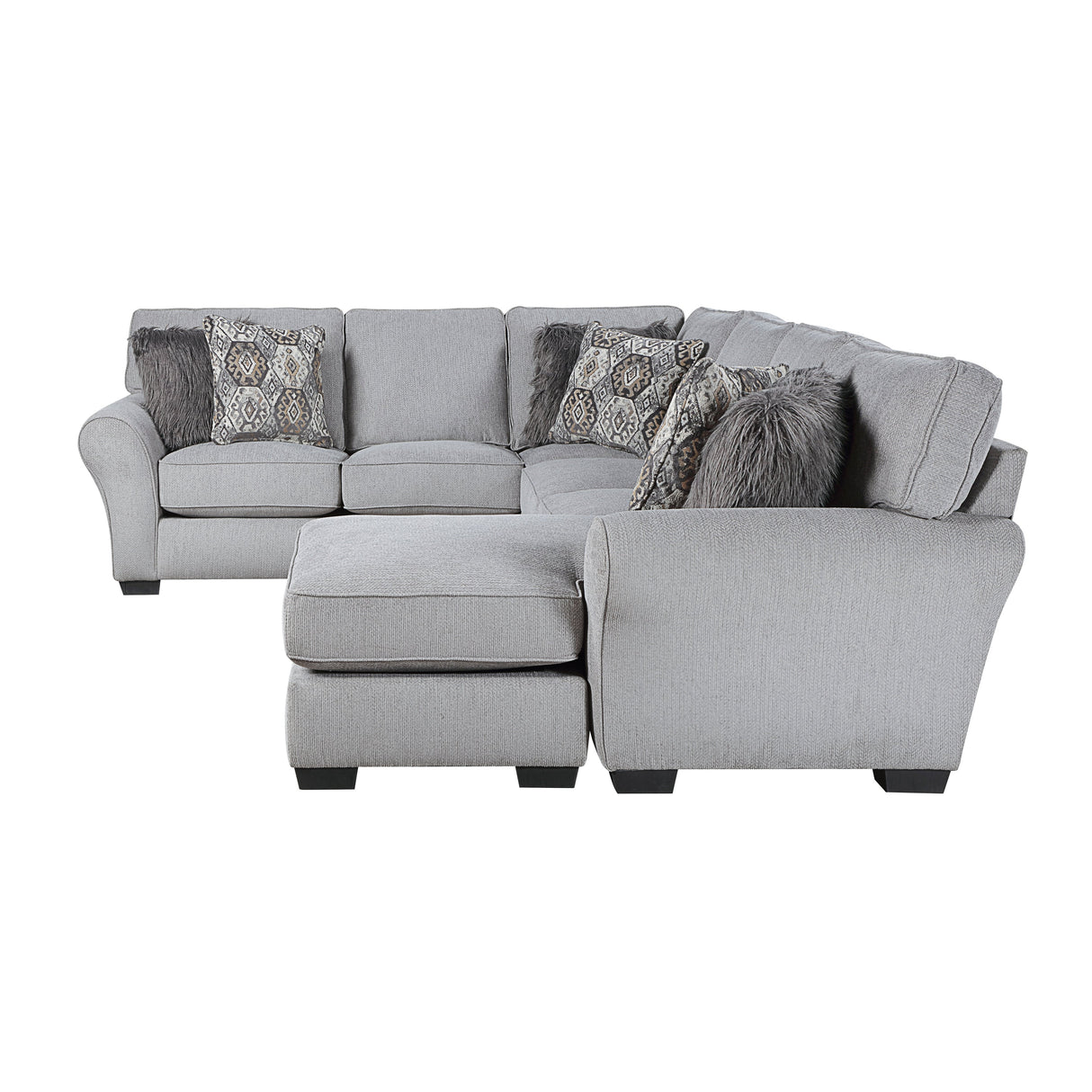 Kieran Gray 2-Piece Reversible Sectional by Homelegance at Eve Furniture