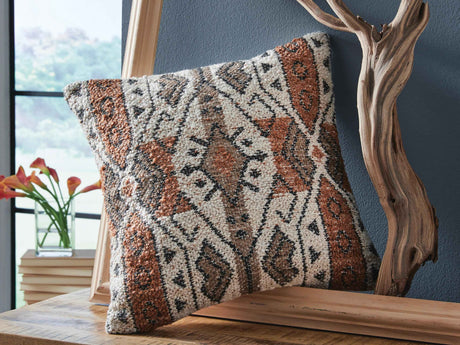 Kierenworth Sienna/Ivory/Black Pillow by Ashley at Eve Furniture
