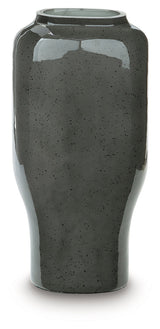 Kierlain Gray/Black Vase by Ashley at Eve Furniture