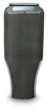 Kierlain Gray/Black Vase by Ashley at Eve Furniture