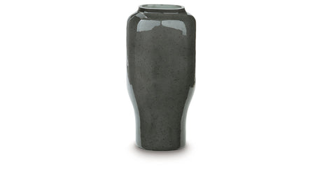 Kierlain Gray/Black Vase by Ashley at Eve Furniture