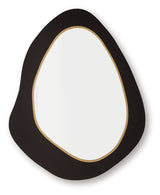 Kierlock Black/Gold Finish Accent Mirror by Ashley at Eve Furniture