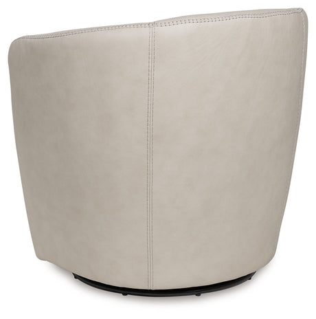 Kierreys Bone Swivel Accent Chair by Ashley at Eve Furniture