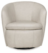 Kierreys Bone Swivel Accent Chair by Ashley at Eve Furniture