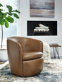 Kierreys Caramel Swivel Chair by Ashley at Eve Furniture