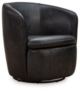 Kierreys Midnight Swivel Chair by Ashley at Eve Furniture
