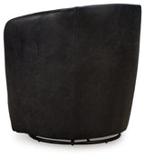 Kierreys Midnight Swivel Chair by Ashley at Eve Furniture
