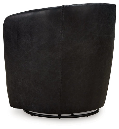 Kierreys Midnight Swivel Chair by Ashley at Eve Furniture