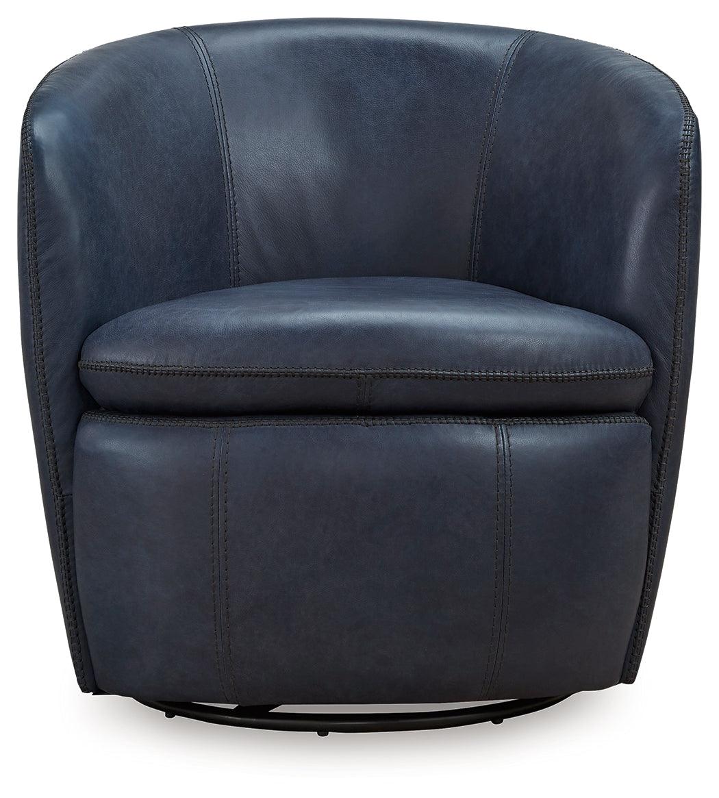 Kierreys Ocean Swivel Chair by Ashley at Eve Furniture