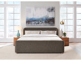 Kiki Upholstered California King Platform Bed in Pumpernickel Boucle