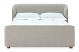 Kiki Upholstered Eastern King Platform Bed in Cotton Ball Boucle by Modus Furniture at Eve Furniture