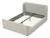 Kiki Upholstered Eastern King Platform Bed in Cotton Ball Boucle by Modus Furniture at Eve Furniture