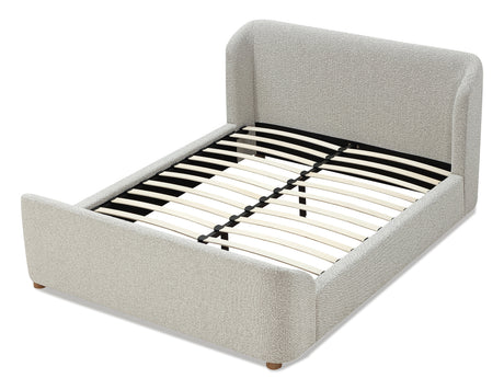 Kiki Upholstered Eastern King Platform Bed in Cotton Ball Boucle by Modus Furniture at Eve Furniture
