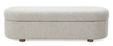 Kiki Upholstered Hinged Storage Bench in Cotton Ball Boucle by Modus Furniture at Eve Furniture