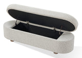 Kiki Upholstered Hinged Storage Bench in Cotton Ball Boucle by Modus Furniture at Eve Furniture