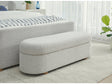 Kiki Upholstered Hinged Storage Bench in Cotton Ball Boucle by Modus Furniture at Eve Furniture