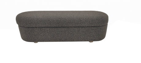 Kiki Upholstered Hinged Storage Bench in Pumpernickel Boucle by Modus Furniture at Eve Furniture
