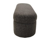 Kiki Upholstered Hinged Storage Bench in Pumpernickel Boucle by Modus Furniture at Eve Furniture