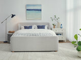 Kiki Upholstered Queen Platform Bed in Cotton Ball Boucle by Modus Furniture at Eve Furniture