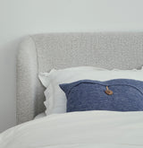 Kiki Upholstered Queen Platform Bed in Cotton Ball Boucle by Modus Furniture at Eve Furniture