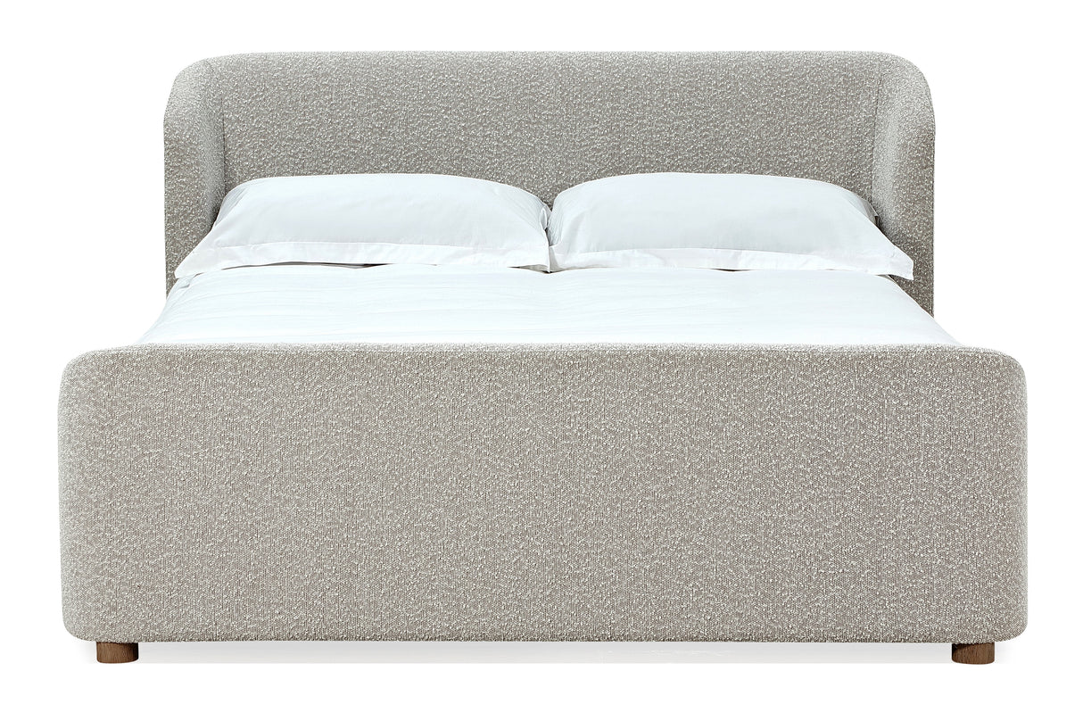 Kiki Upholstered Queen Platform Bed in Cotton Ball Boucle by Modus Furniture at Eve Furniture