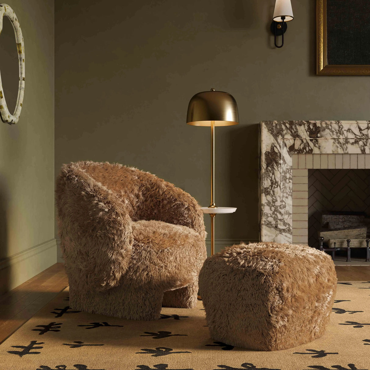 Kiki Vegan Shearling Accent Chair by TOV Furniture at Eve Furniture