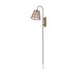 Kiley Brown Woven Shade W/Black Metal Wall Sconce by Mercana at Eve Furniture