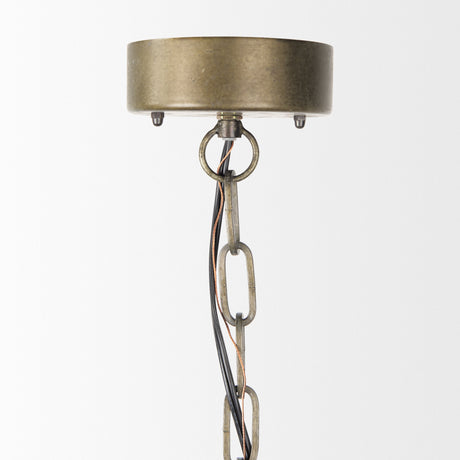 Kiley Warm Wood Basket Lantern Pendant Light by Mercana at Eve Furniture