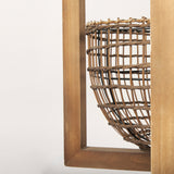 Kiley Warm Wood Basket Lantern Pendant Light by Mercana at Eve Furniture