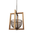 Kiley Warm Wood Basket Lantern Pendant Light by Mercana at Eve Furniture