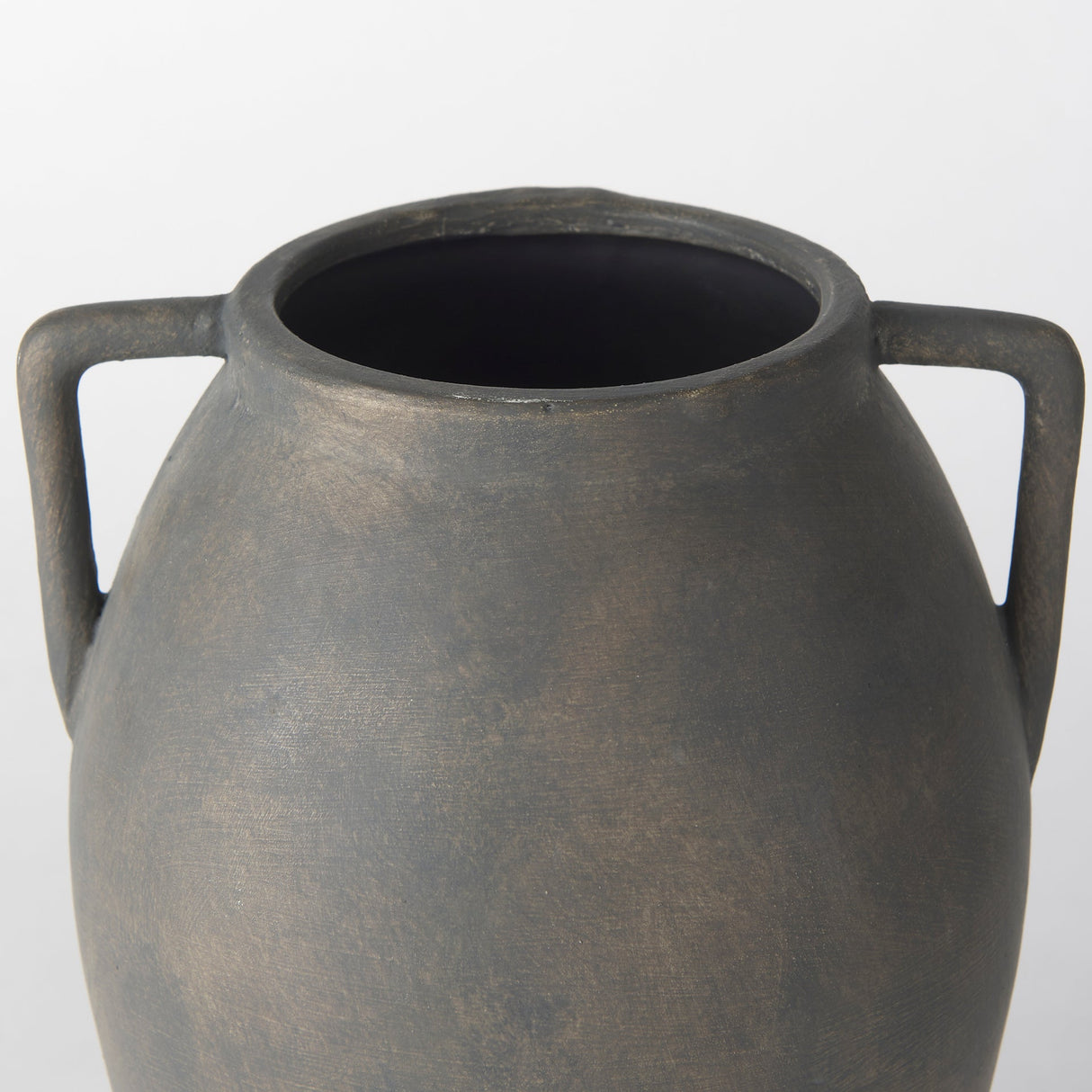 Kilian Medium Brown-Gray Double Ear Vase by Mercana at Eve Furniture