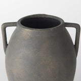 Kilian Medium Brown-Gray Double Ear Vase by Mercana at Eve Furniture