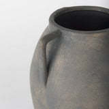 Kilian Medium Brown-Gray Double Ear Vase by Mercana at Eve Furniture